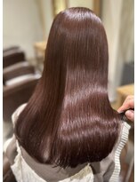 ローネス ギンザ(LONESS ginza)&nbsp;くびレイヤー薄めバンググレージュカラーピンクベー ジュパーマ