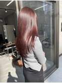髪質改善×ブリーチなしピンクカラー