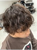 波巻きパーマツイストスパイラルパーマメンズマッシュパーマ