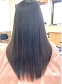 サイエンスアクア/ロングストレート/髪質改善/黒髪/サラツヤ