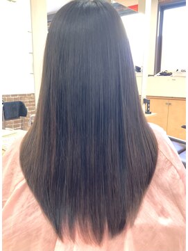 カットハウス はさみの部屋 サイエンスアクア/ロングストレート/髪質改善/黒髪/サラツヤ