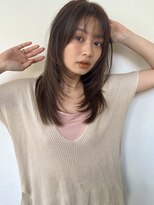 キノ(kino)&nbsp;レイヤーロングストレートダークブラウン前髪あり