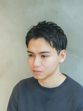 ニーイチイチ(211) メンズスパイキーショート/ブルーブラック/刈り上げ