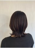 大人かわいい外ハネくびレイヤーウルフボブ×髪質改善ケア