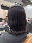 アッシュグレー  グレージュ 外ハネ 伸ばしかけボブ!