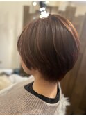 30代×ショート×ナチュラルブラウンカラー