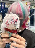 にじさんじ 石神のぞみ シルバー ホワイト ピンク ウルフカット