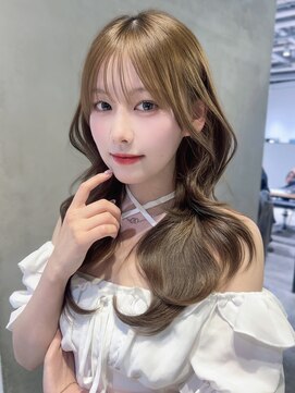 アルバム 池袋(ALBUM) ロングおくれ毛韓国ヘア顔周りレイヤー_F20863