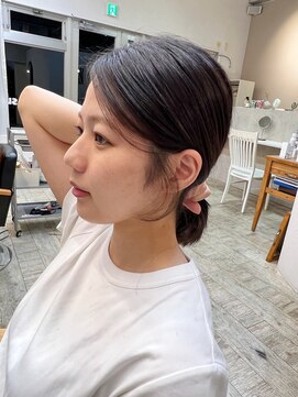 アスラン(ASLAN) 【aslan】顔周りカット/結べるボブ/暗髪ボブ