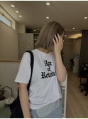 切りっぱなしボブ　デザインカラー