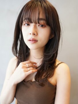 ニコ トウキョウ 渋谷(nico TOKYO) ロングレイヤーカット顔周りレイヤーウルフハッシュカット韓国