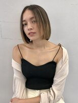 バランス 原宿 表参道(balance)&nbsp;ラテベージュ×ぱつっとボブ