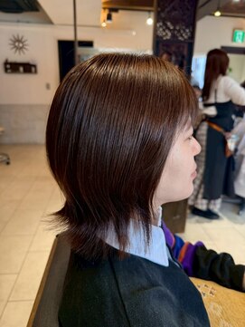 ヘアリゾート粋 ティガ 池袋店(tiga) ウルフミディ/ナチュラルブラウン