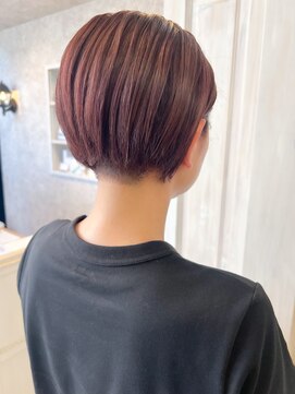 キャアリー(Caary) 福山市美容室Caary刈り上げベリーショートヘアピンクカラー