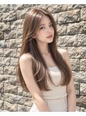 艶カラー×美髪ストレートロング