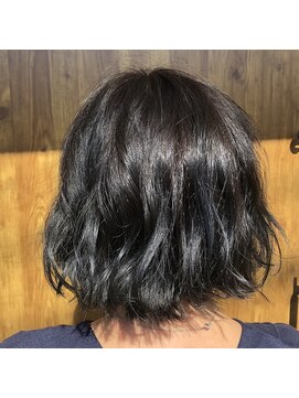 ブルー(BLUE) ミディアム×ショートスタイル