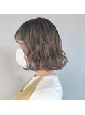 *ウェーブボブ×グレージュカラー*