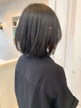 キャアリー(Caary) 福山市美容室Caary人気 ふんわり鎖骨ミディアムボブ