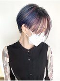 【morio原宿】ハンサムショート 個性派デザインカラー