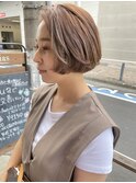 ミニマムボブ_ハイトーンボブ_アッシュベージュ
