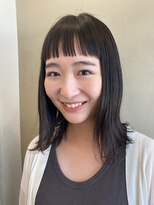 ヘアサロン ムク(HAIR SALON.MuKu)&nbsp;ぱつっとオン眉可愛いロブ