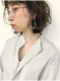外国人風くしゃボブ