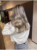 バレイヤージュ、ハイライト、グレージュ、ショコラベージュ