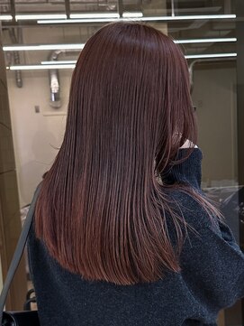 パークレーン アイス イヴェン(park lane ICI yeven) ブリーチなしカラー ボルドー ワインレッド 切りっぱなし/momoka