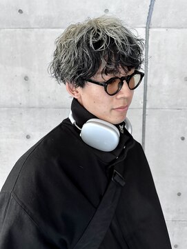 レコ(LECO) メンズブリーチパーママッシュショートデザインカラー