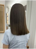 ロブ/切りっぱなし/ブリーチなし/赤み消し/透明感/アッシュ