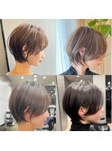 AH35小顔ショート/大人ショートボブ/長めショートボブ