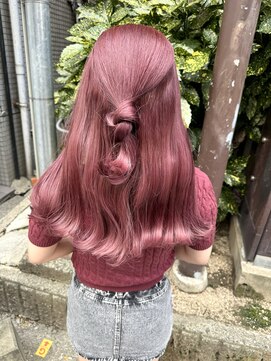 ヘアカロン 熊本本店(Hair CALON) ピンク／暖色カラー