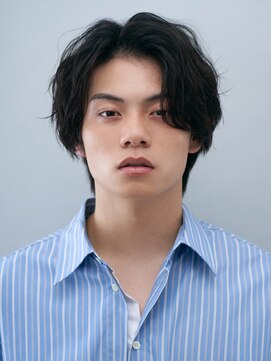 ヘアサロン ガリカ 表参道(hair salon Gallica) 【河原塚七海】メンズニュアンスパーマ前髪長めハンサムショート