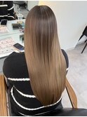 ロング*シャドールーツ*ベージュカラー*透明感
