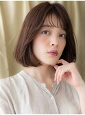 ミルクティーカラーAラインワンカールボブ315X戸田公園30代40代