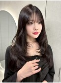 C106ザクザクレイヤーカットハッシュカット韓国ヘアー透明感