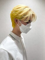 アリープパロット(ALEAP parrot) メンズカット/ブリーチ/イエロー【ALEAP parrot/多賀】