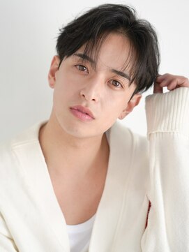 メンズ/センターパート/フェザーパーマ