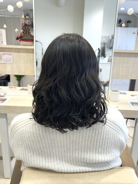 肩ラインのデジタルパーマ