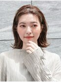 韓国ヘア切りっぱなしボブ簡単スタイリング外ハネ髪質改善恵比寿