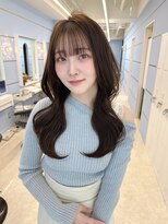 モナ 髪質改善(MONA) 【MONA】韓国風/くびれ巻き/ロングレイヤー/ラテカラー【栄駅】