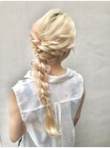 卒業式　成人式　振袖　袴　着付け　ヘアセット　編み下ろし