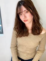 マリアバイアフロート(Maria by AFLOAT) 【山田】シースルーバング小顔無造作クアンクセミディベージュ