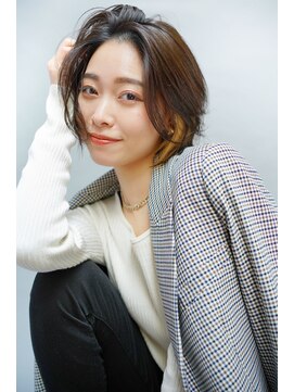 レスピア 銀座中央通り店(Respia) アクセントカラーの大人ショート【銀座／有楽町】30代40代50代