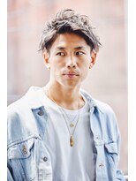 クレスト 近江八幡店(CREST)&nbsp;マッシュツーブロックメンズパーママッシュウルフメンズカット