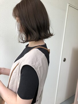 リムレス(LIMLESS) 大人小顔切りっぱなし外ハネボブ ラベンダーカラー 10代20代