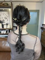 コレット ヘアー 大通(Colette hair)&nbsp;お呼ばれ金箔ローポニーアレンジ .*。