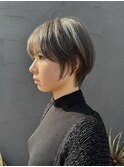 マッシュ/高松/ショート/グレージュ/癖毛/赤味打消し/ボブ