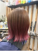 グラデーション カシスピンクカラー