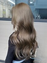 トゥイン 八王子(TWIN)&nbsp;オリーブグレー暗めカラーレイヤーカット黒髪韓国ヘア髪質改善